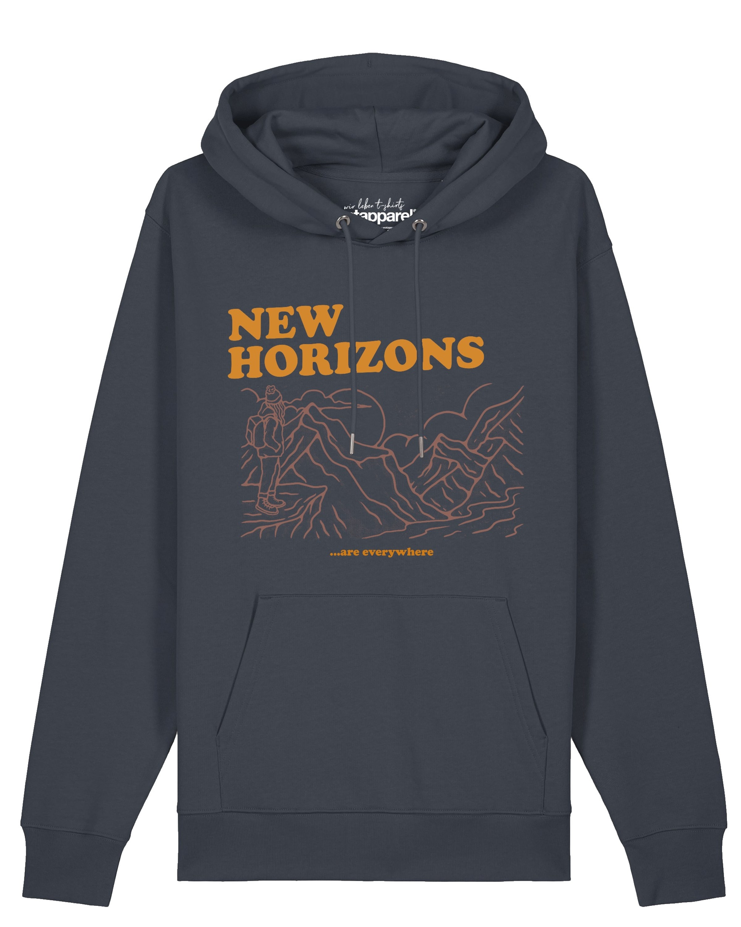 Sweat-shirt 'New Horizons Are Everywhere' Watapparel en gris : devant