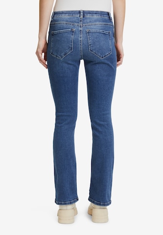 Cartoon Flared Jeans in Blau