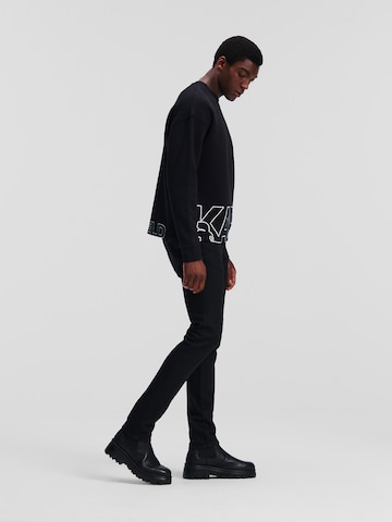 Karl Lagerfeld Μπλούζα φούτερ 'Bold Hem' σε μαύρο