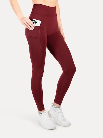 Leggings Smilodox en rouge : devant