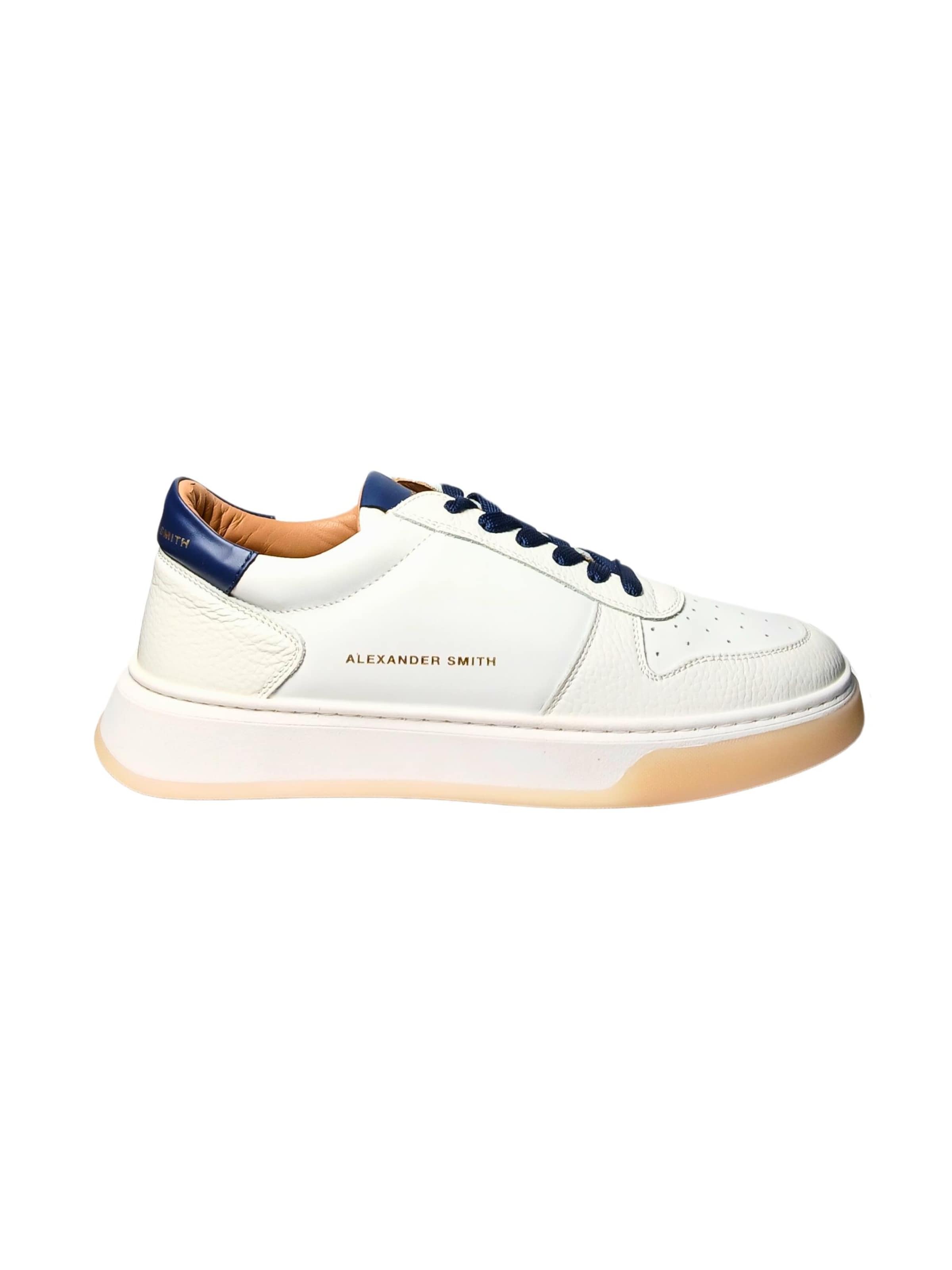 Alexander Smith Platform trainers in White: front