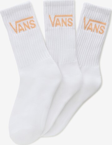 VANS - Meias 'CLASSIC CREW (6.5-10)' em branco: frente