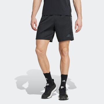 ADIDAS PERFORMANCE Regular Workout Pants in Black: front