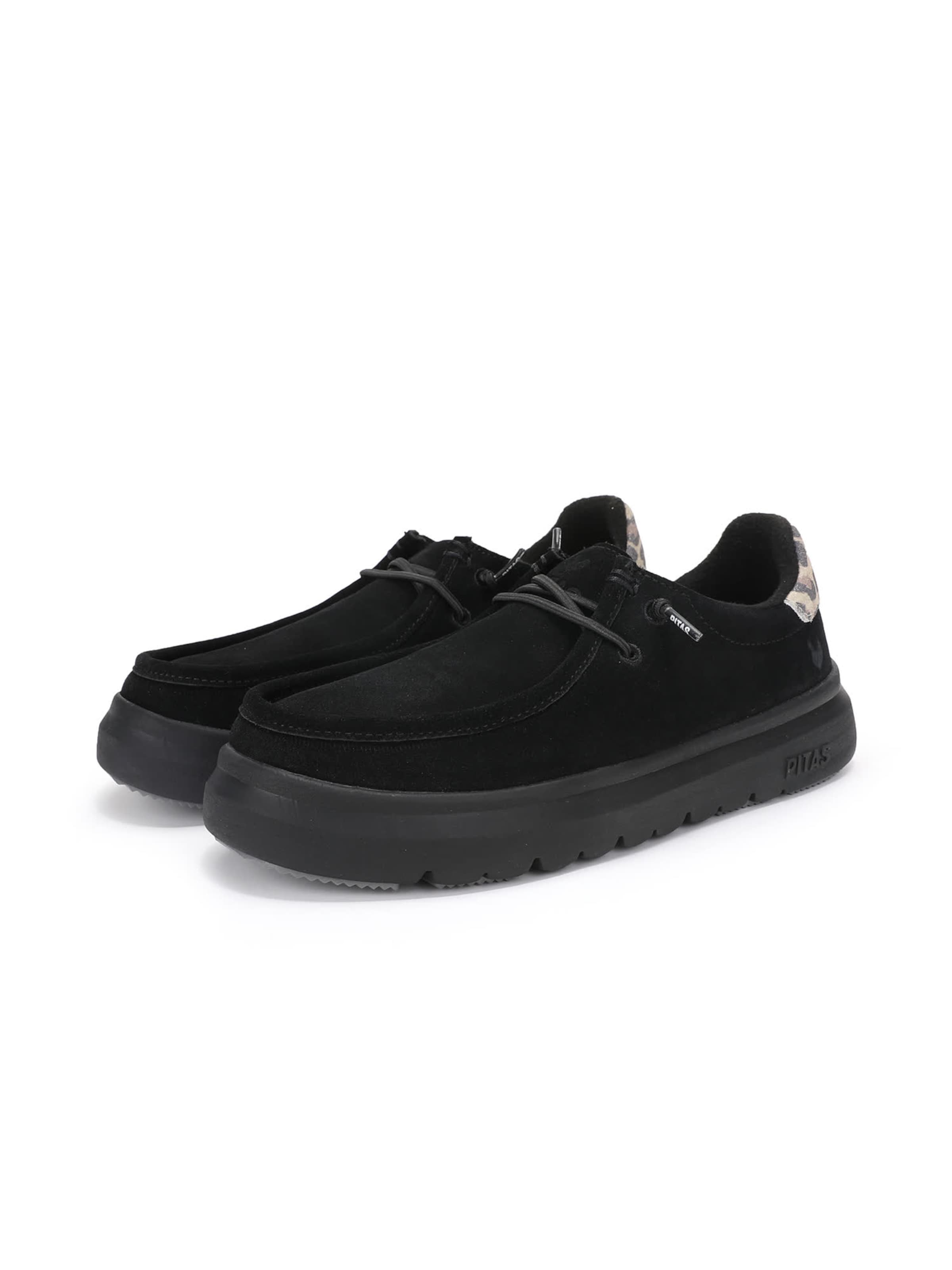 Walk In Pitas Moccasin 'Lyon' in Black: front