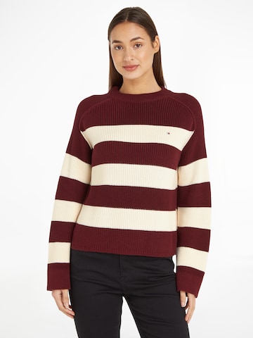 Pull-over TOMMY HILFIGER en rouge : devant