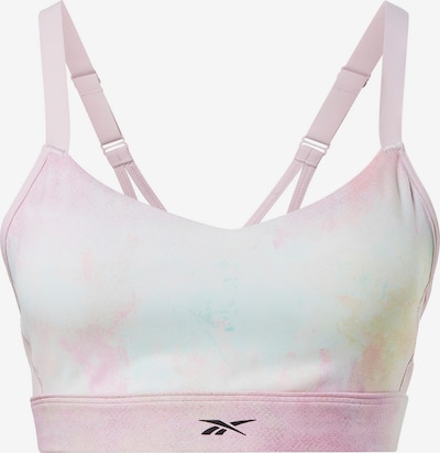 Reebok Sport-BH 'Lux Strappy' in türkis / rosa / schwarz, Produktansicht