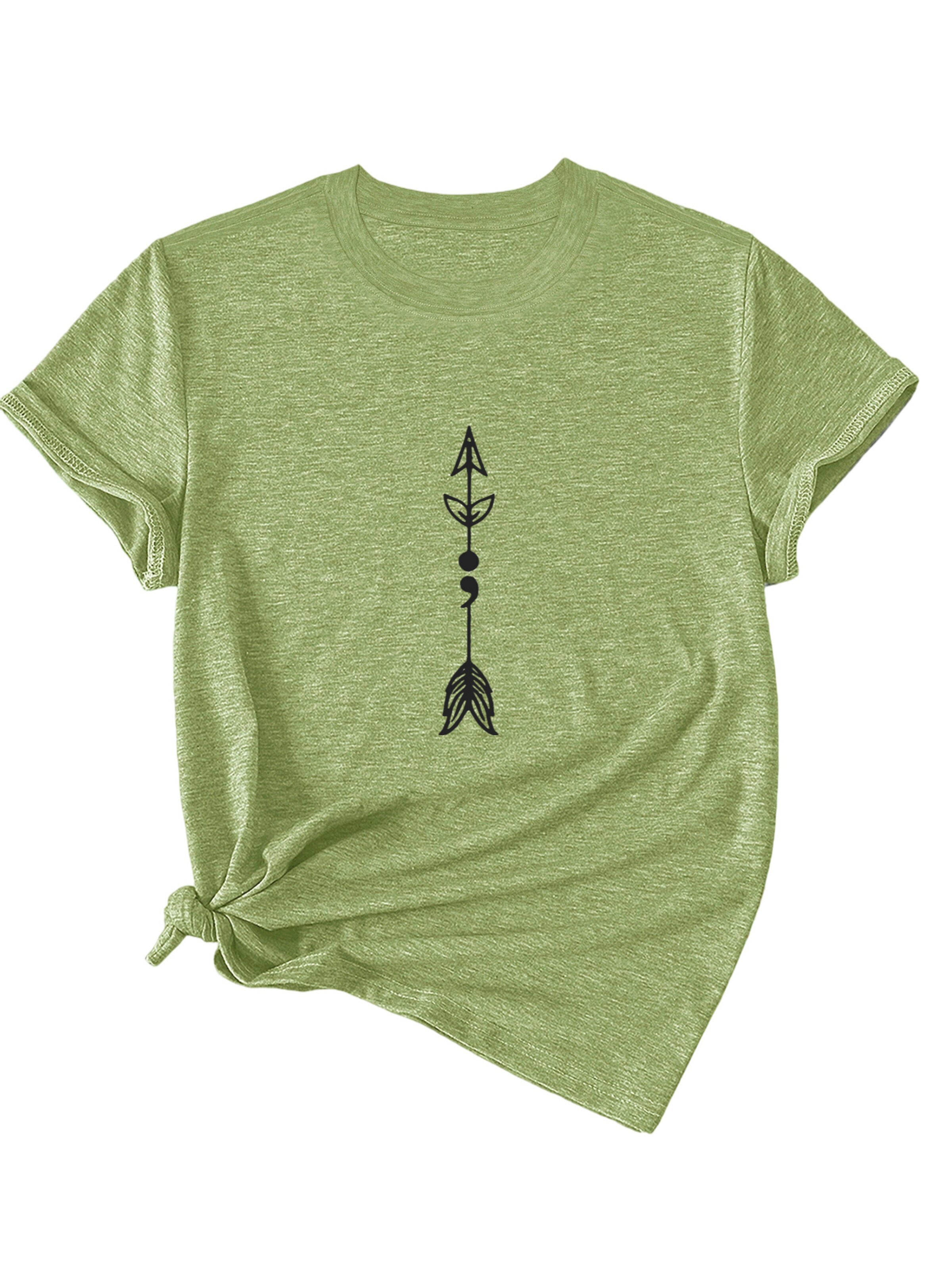 GORHEY T-shirt en S/Regular en vert gazon, Vue avec produit