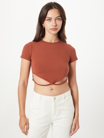 T-shirt HOLLISTER en marron : devant