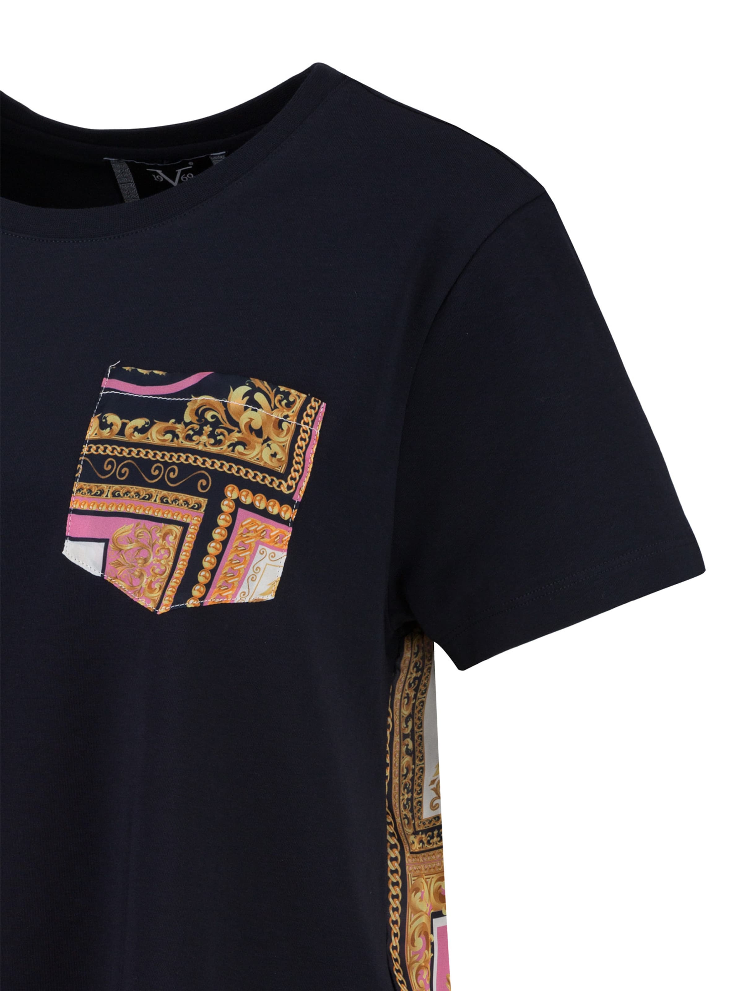 19V69 ITALIA Футболка 'Tabitha Baroque' в Синий