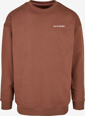 9N1M SENSE Sweatshirt 'Dubai World' in Braun: predná strana