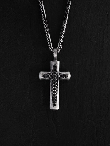 REYTEL - Colgante 'SKINA. BLACK STONES' en plata