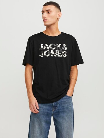 JACK & JONES Μπλουζάκι 'JEFF' σε μαύρο: μπροστά