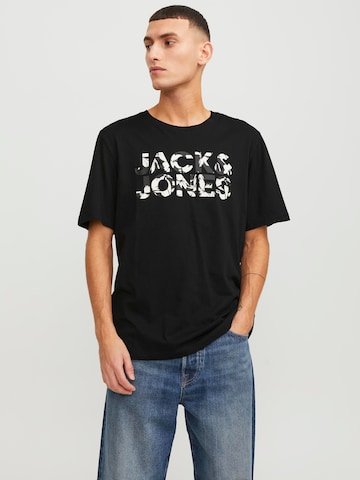 Maglietta 'JEFF' di JACK & JONES in nero: frontale