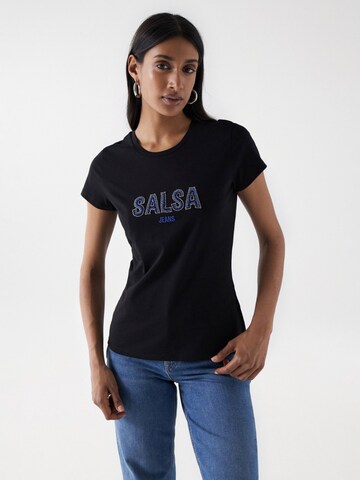 Salsa Jeans T-Shirt in Schwarz: Vorderseite