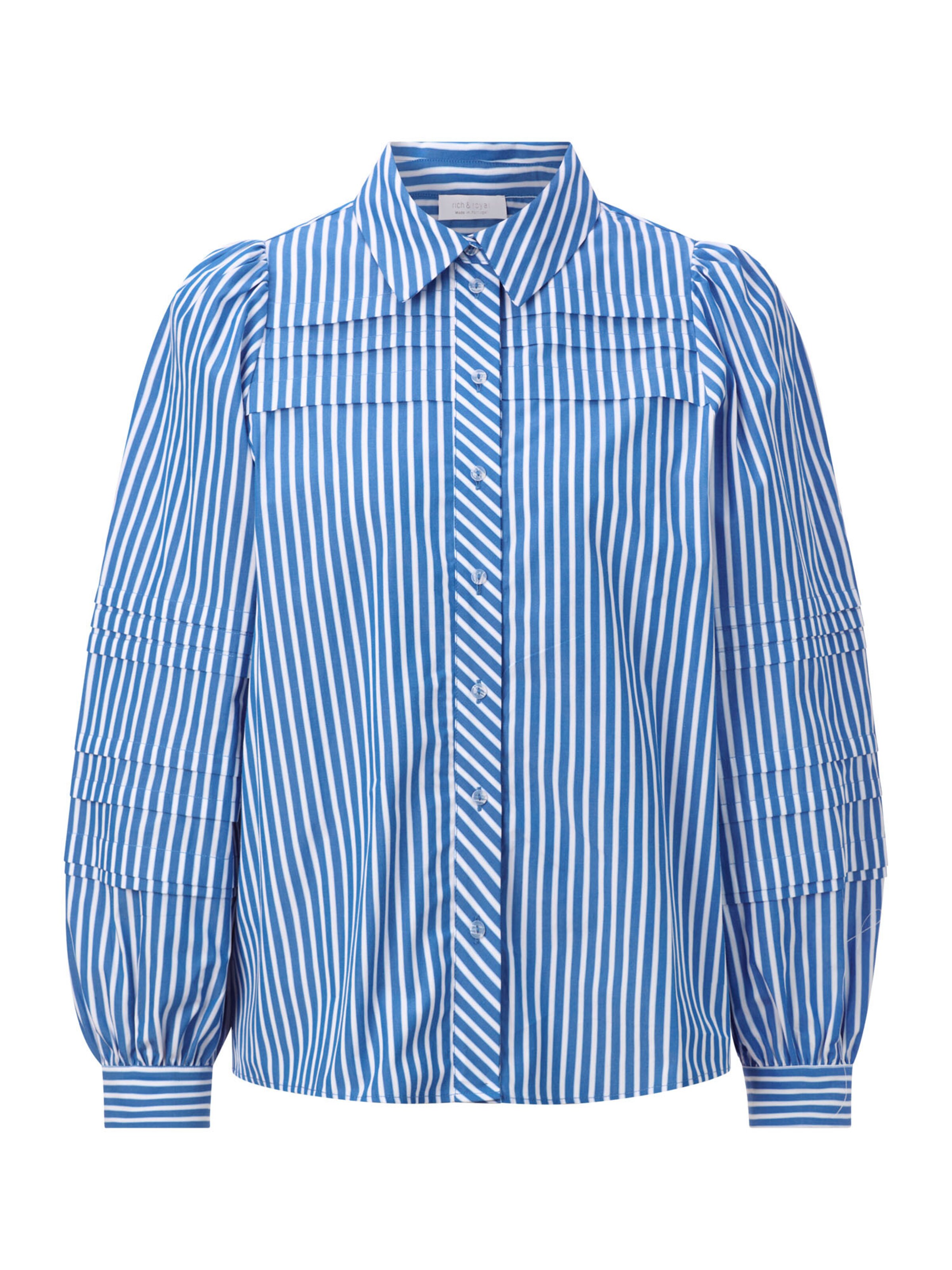 Rich & Royal Bluse i blå / hvid, Produktvisning