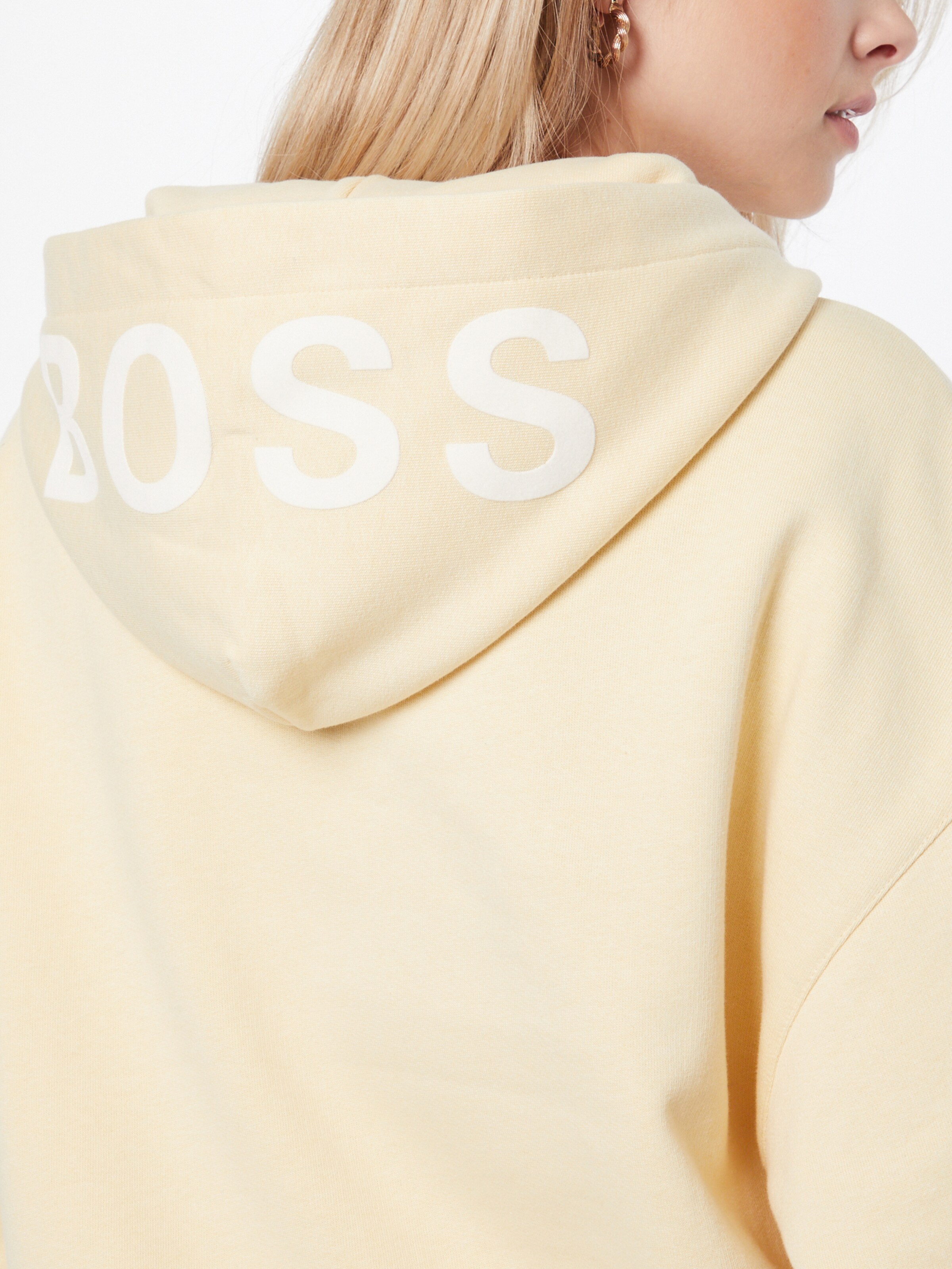 Frauen Sweat BOSS Black Sweatshirt 'Econny' in Pastellgelb - UB92761 Frauen Sweat BOSS Black Sweatshirt 'Econny' in Pastellgelb - UB92761