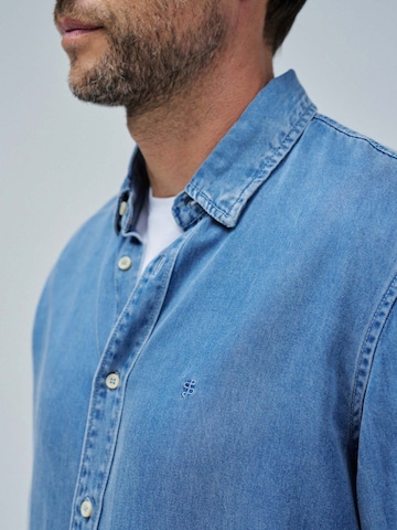 Salsa Jeans Regular fit Overhemd in Blauw