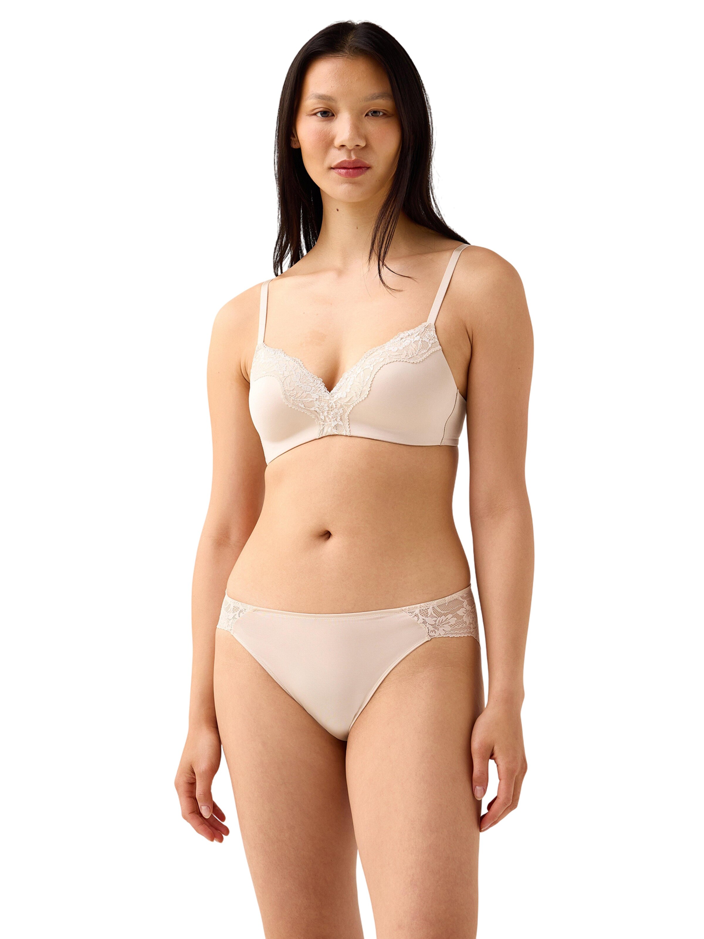 Lindex Бюстгальтер под футболку Бюстгальтер 'Flora' в Бежевый: спереди