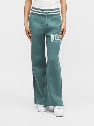 Nike Sportswear Szeroka nogawka Spodnie 'PHX' w kolorze zielony: przód