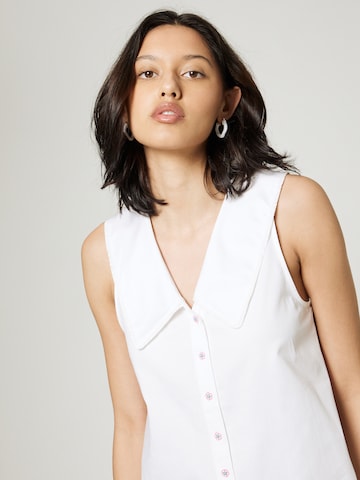 florence by mills exclusive for ABOUT YOU - Vestidos camiseiros 'Farmers Market' em branco