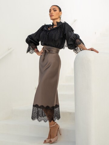 JIORO Skirt 'ESSENTIALS' in Grey