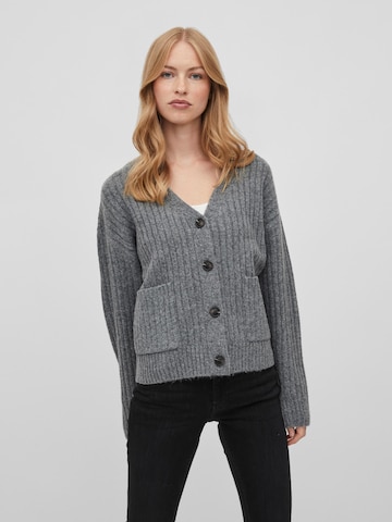 VILA Knit Cardigan 'Irina' in Grey: front