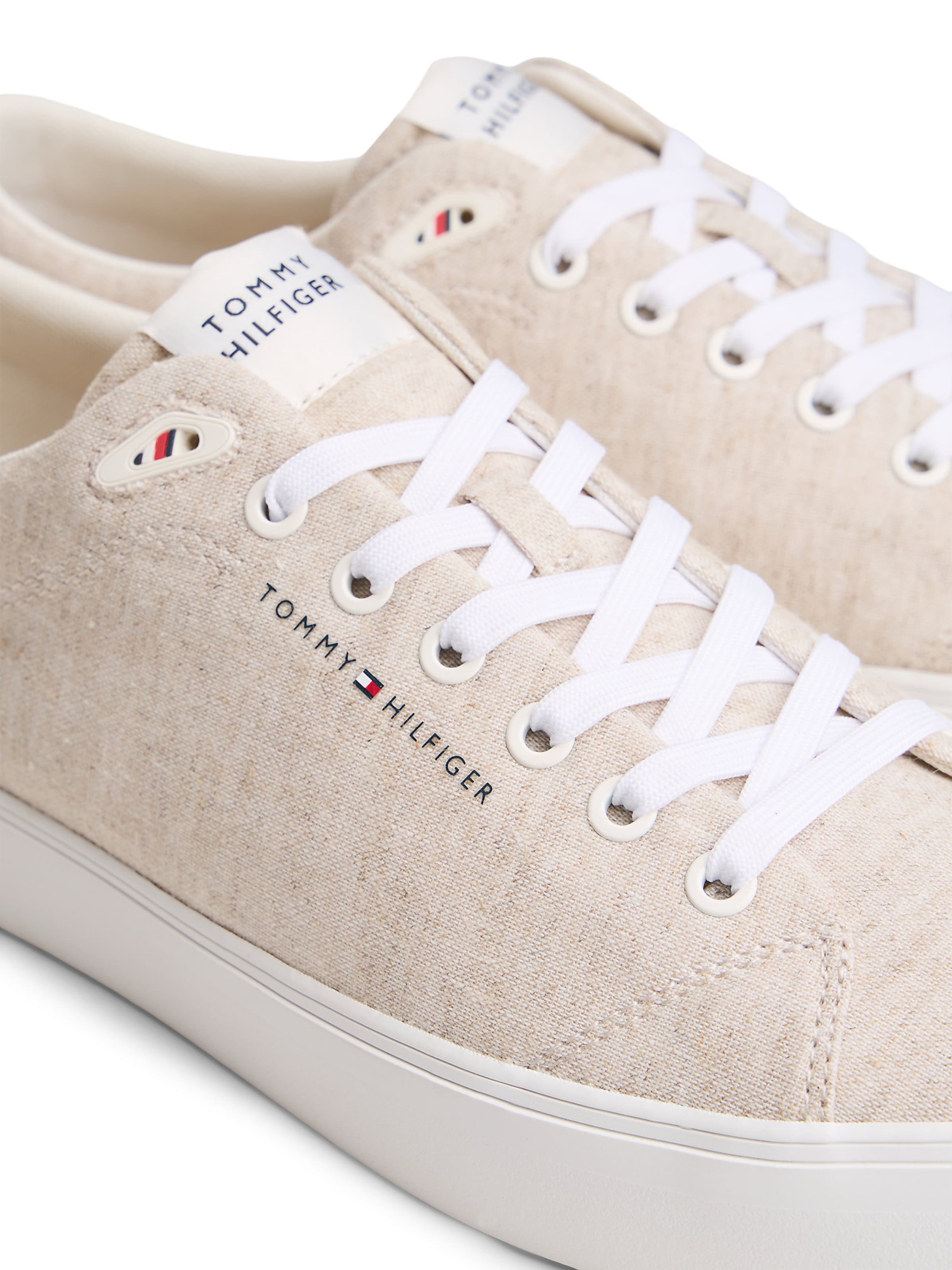 Baskets basses 'Chambray Jacquard' TOMMY HILFIGER en beige