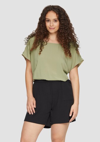 QS Blouse in Groen: voorkant