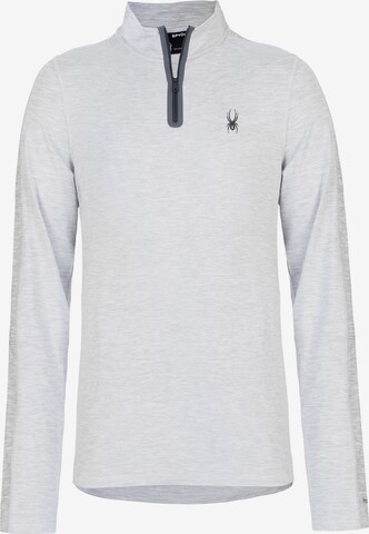 T-Shirt fonctionnel Spyder en gris : devant