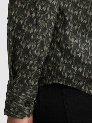 Coupe regular Chemise 'Shirt with allover print and stretch' VANGUARD en gris