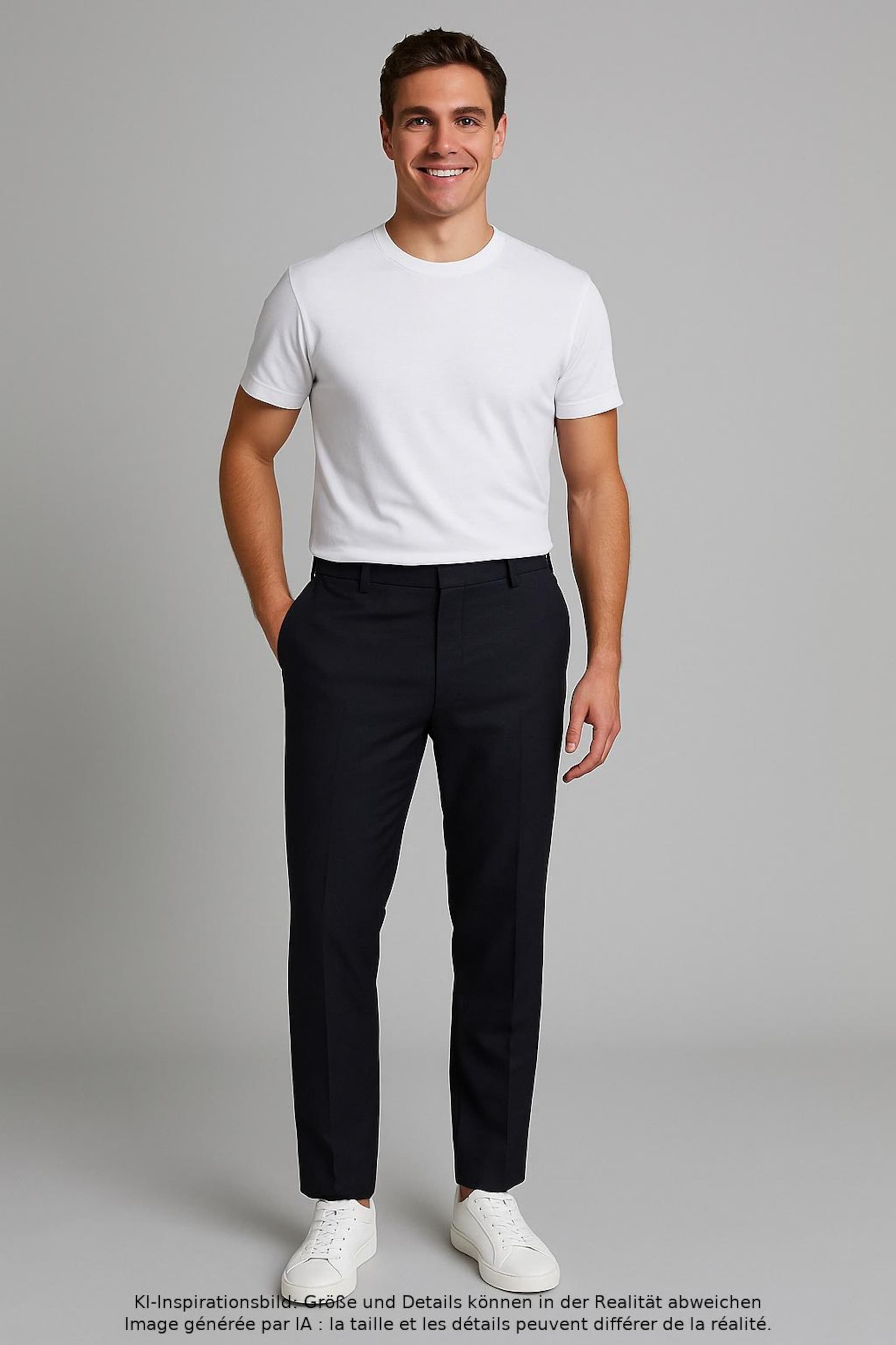 J.Lindeberg Stoffhose 35-36 in Blau: Vorderseite