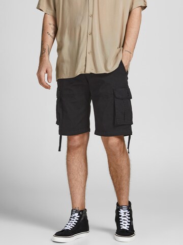 JACK & JONES Loosefit Cargobyxa 'Zeus' i svart: framsida