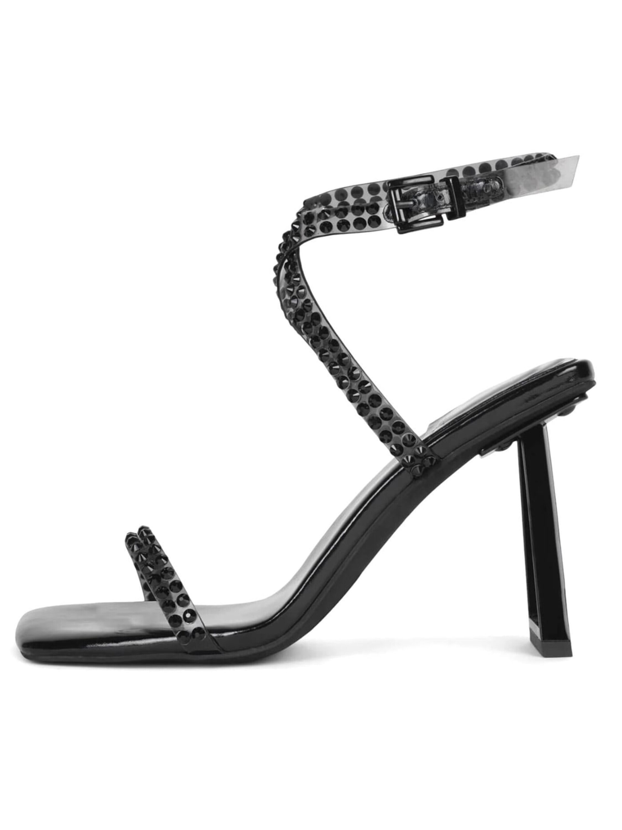 Jeffrey Campbell Sandały 'W' Favored Black Sandals' w kolorze czarny