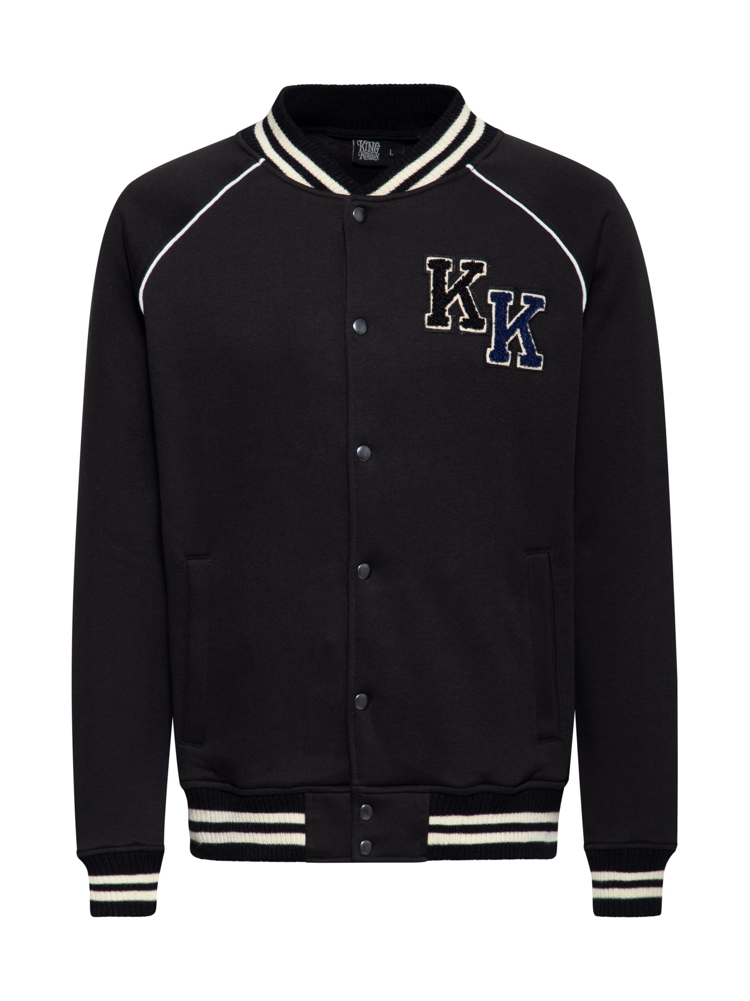 King Kerosin Between-Season Jacket 'Salt Lake Race' in Black: front