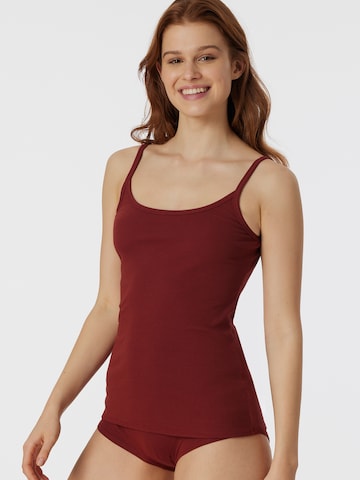 SCHIESSER Top ' Pure Rib ' in Brown: front