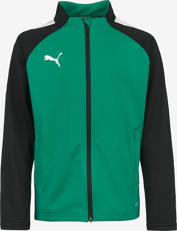 Giacca sportiva 'TeamLIGA' di PUMA in verde: frontale