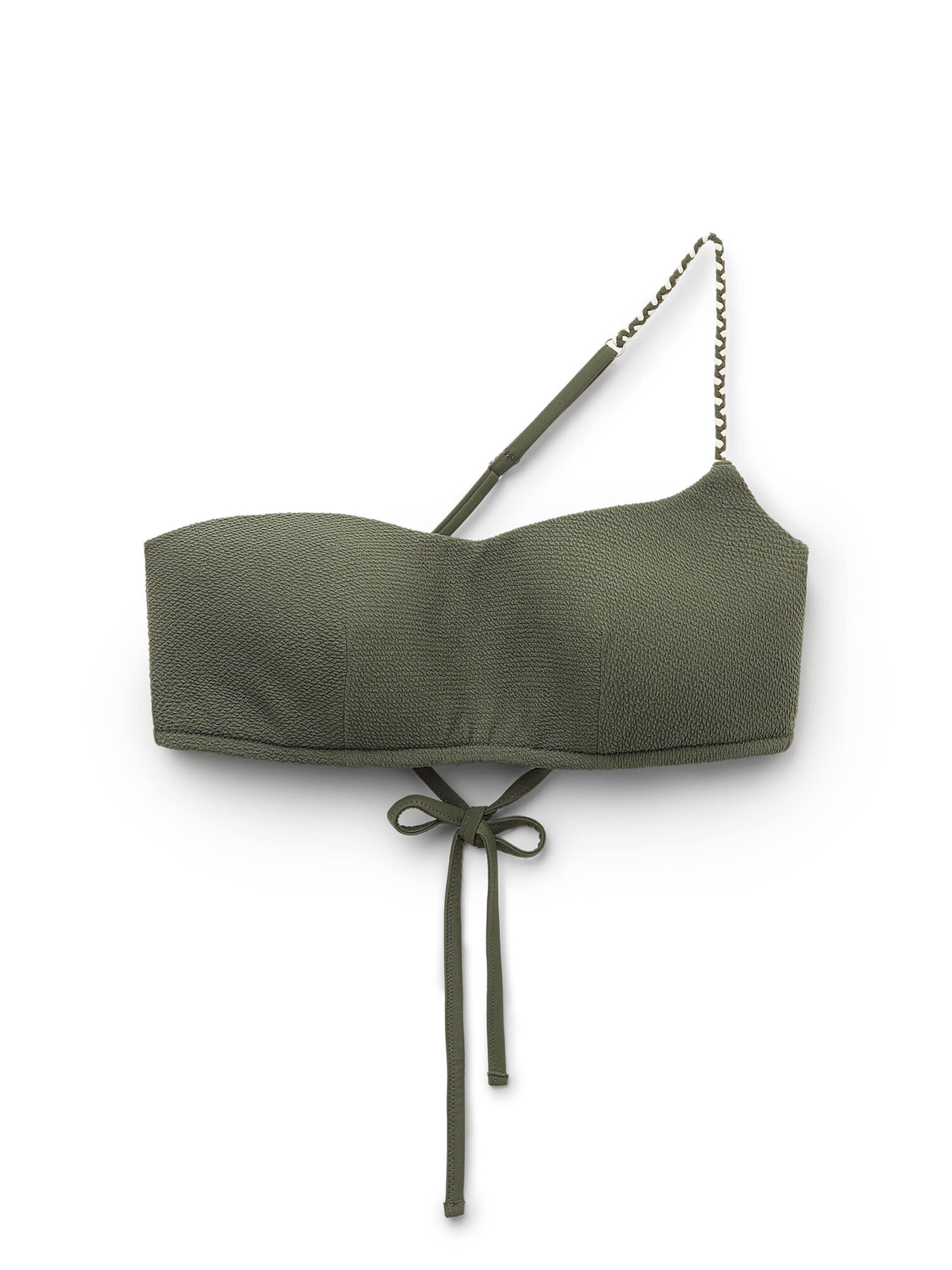 CALZEDONIA Bandeau Bikini Top in Green: front
