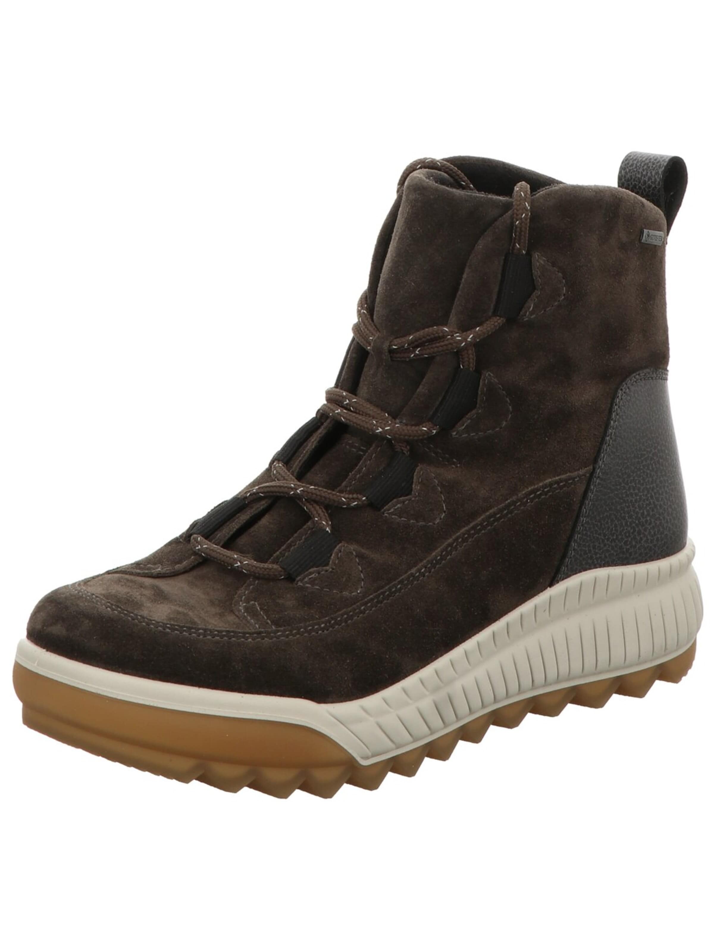 Bottines à lacets 'Schnürstiefel Damen 2-009561-2800 ossido Echtleder in grau' Legero en gris : devant