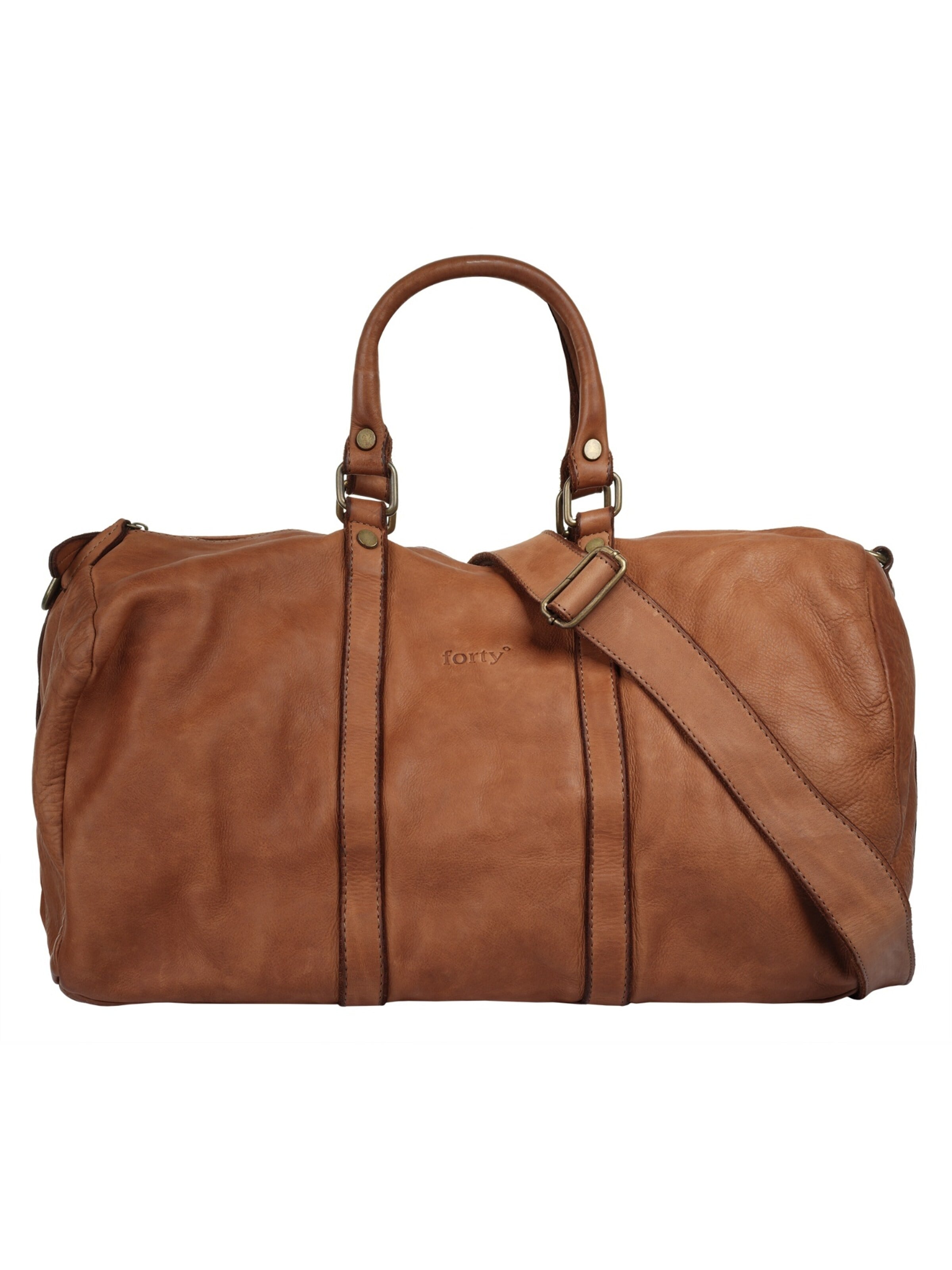 Sac de voyage forty° en marron : devant