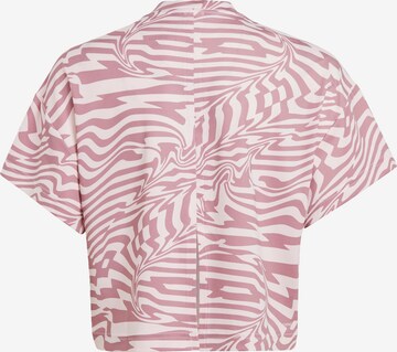 ADIDAS PERFORMANCE - Camisa funcionais 'Aeroready Print' em rosa