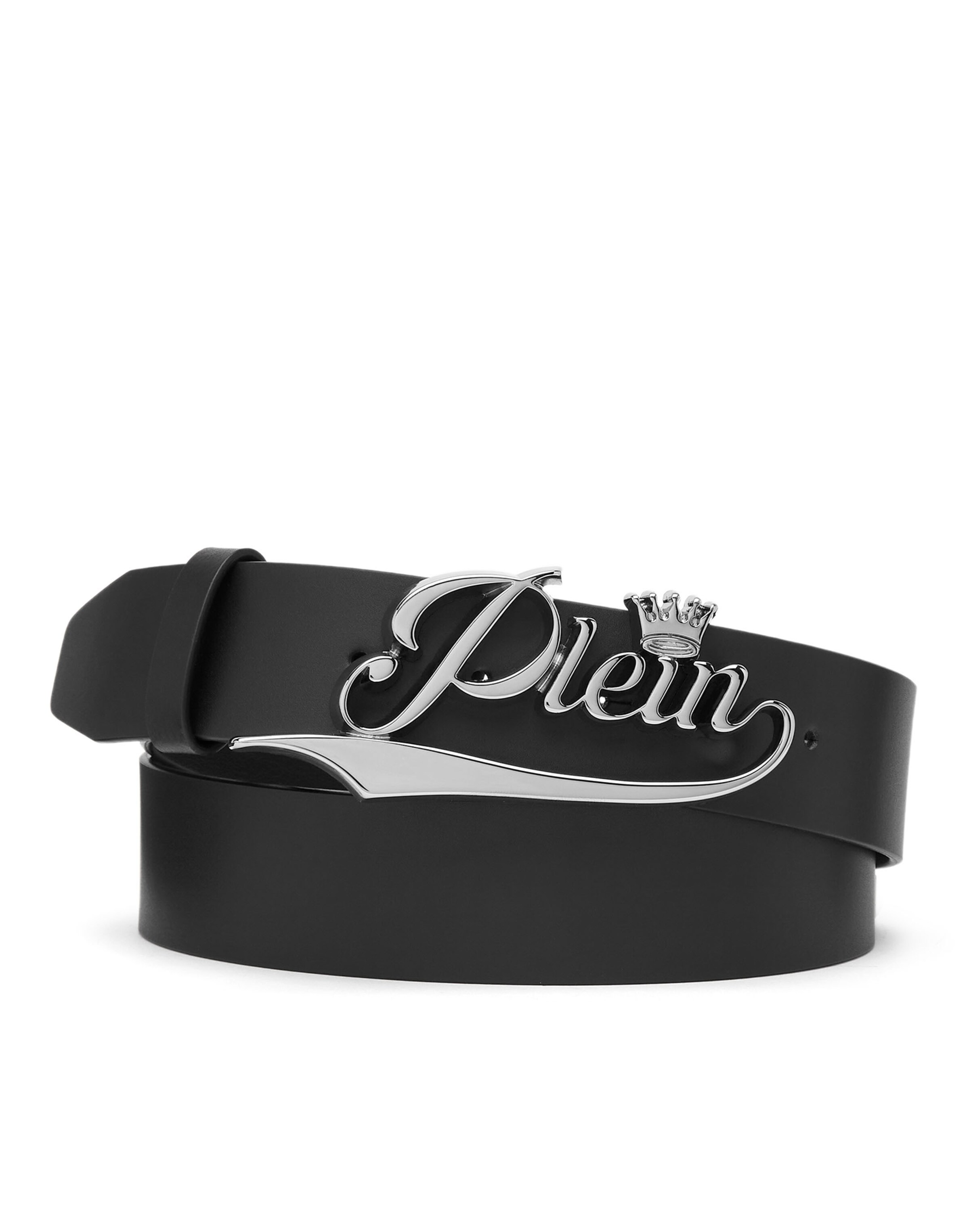 Philipp Plein Riem 'King Plein' in de kleur Zwart, Productweergave