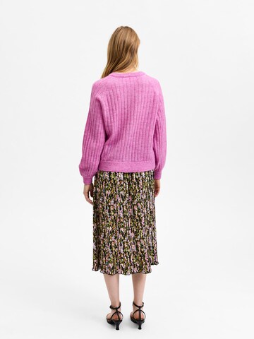 SELECTED FEMME Knit Cardigan 'Mola' in Pink