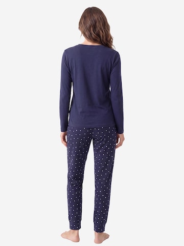 SCHIESSER Pajama 'Mix & Relax' in Blue