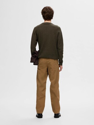 SELECTED HOMME Sweater 'SLHROSS' in Green