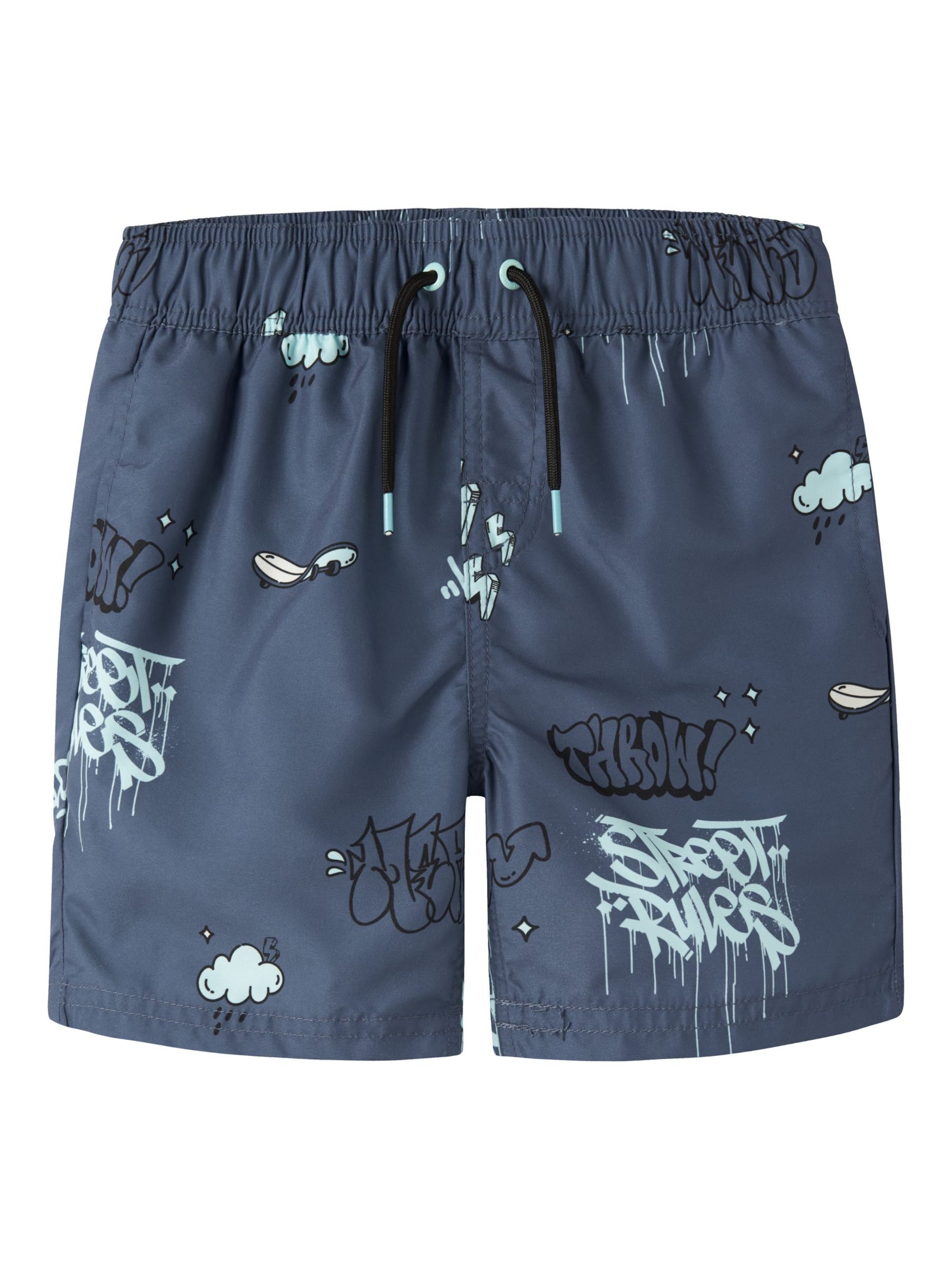 Shorts de bain 'NKMZatoony' NAME IT en bleu : devant