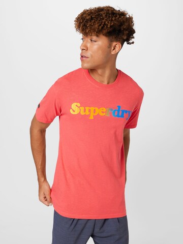 T-Shirt 'Cali' Superdry en rouge : devant