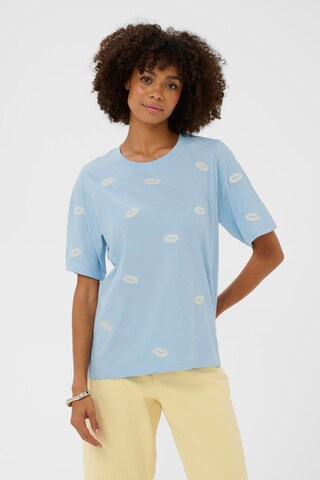CULTURE - Camisa 'CUKissy' em azul: frente