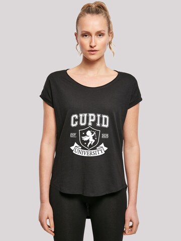 T-shirt 'Cupid University Valentinstag' F4NT4STIC en noir : devant