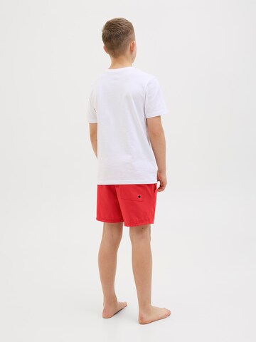 Jack & Jones Junior Kratke kopalne hlače 'JPSTMaui' | rdeča barva