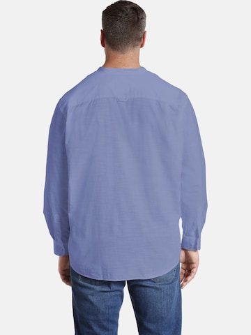 Jan Vanderstorm Regular fit Button Up Shirt 'Kallu' in Blue